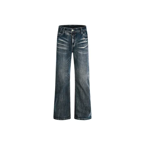 Captainbeer Темно-синий женский джинсы