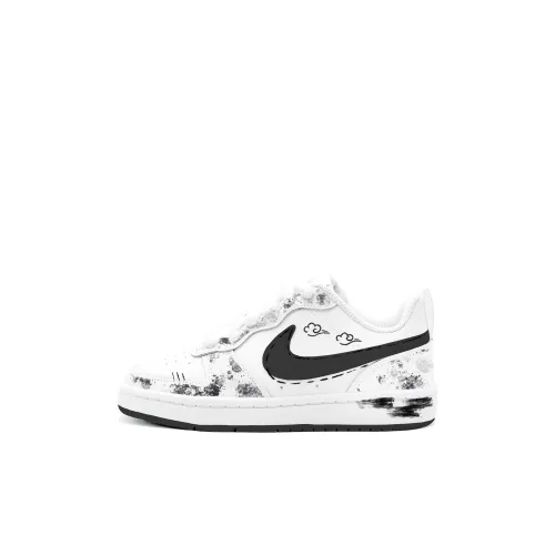 Nike Court Borough MYSTIC Дымчатый Slip-resistant Амортизация Устойчивый к истиранию Низкий Топ Детские Скейтбординги Черный