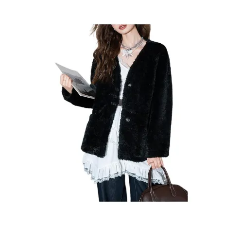 Tonlion Черный Женские Меховые изделия