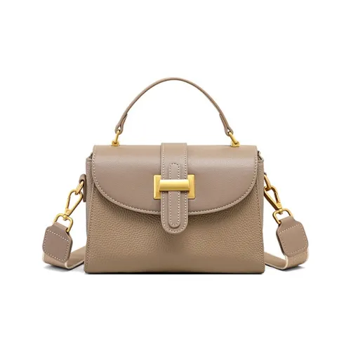 PESASRIE Коровья кожа Сумка Стандартная Женская Слоновой серый