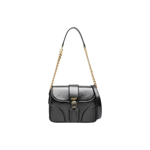 MOSCHINO Сумка через плечо из козьей кожи женская черная