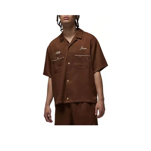 JORDAN Apparel Коричневые Мужские Рубашки