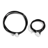 Винтажный двухслойный комплект с оборками - черный