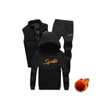 Желтый комплект из трех предметов с флисовой подкладкой