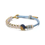 Мандала Персик Узел Браслет - Синий