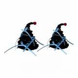 Синий и Черный наклоненный рождественский украшение для деревьев [материал, упаковка, 2 шт.]