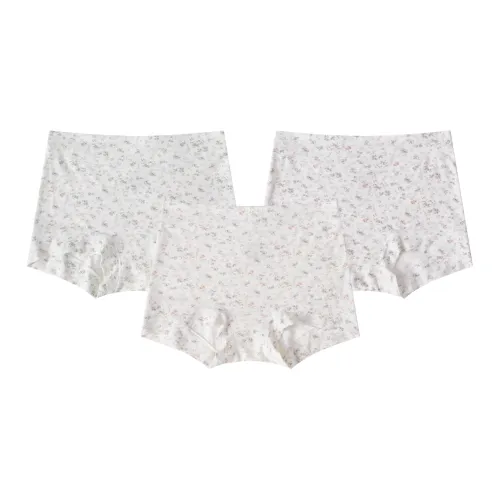 QIANLEE [MID High Waist] Медовый Помело + Мягкий Серый + Таро Женские Боксеры