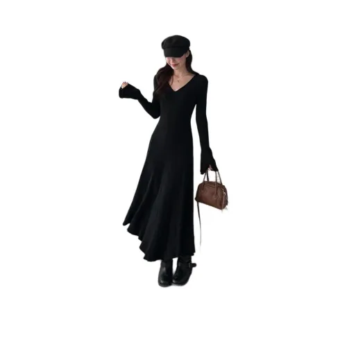 HKPXR Женские вязаные длинные юбки