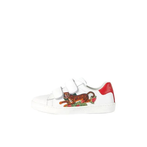 GUCCI Ace Low Топ Детские Скейтбординги Белый Children Возраст 3-7 лет