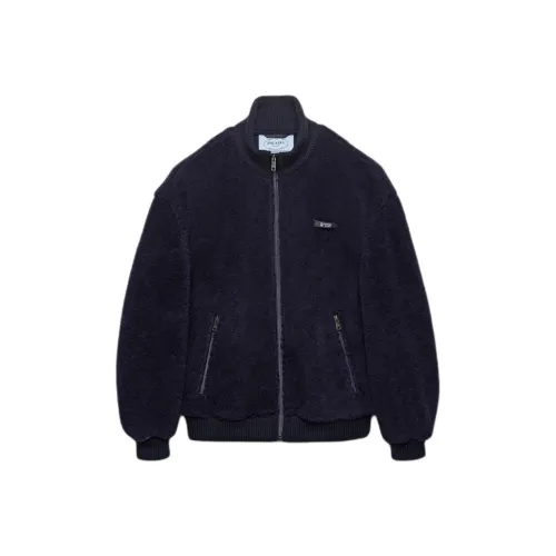 PRADA Морской Синий Женские Бархатные Куртки