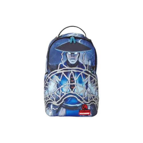 SPRAYGROUND MORTAL KOMBAT Коллаборация 3M Светоотражающий Рюкзак Унисекс Синий
