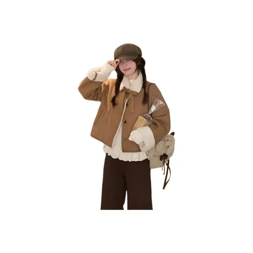 SKYA Коричневый Женские Бархатные Куртки