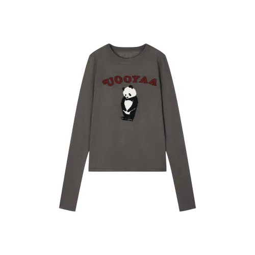 UOOYAA Темно-серый Женский Трикотаж