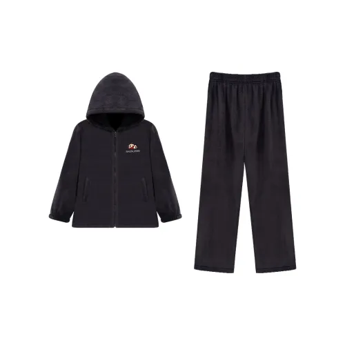 QINZUIMAO Ink Black Men's Pajama Sets