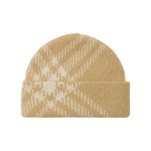 Burberry Mohair Beanies Женские Песочно-бежевый