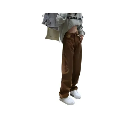 BRG Кофе С флисовой подкладкой Женские Джинсы