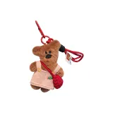 Розовая юбка + красный медведь + красная веревка + красная сумка