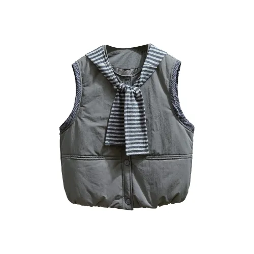 TOUCH Жилет Женские Темно-синий Синий Полосы + Темно-серый