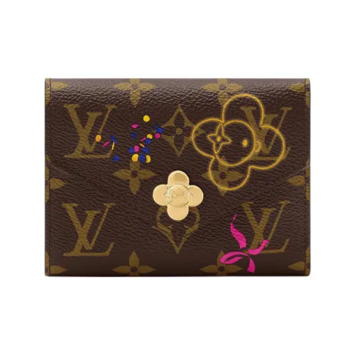 LOUIS VUITTON Victorine Покрытый холст Кошелек Женские Коричневый