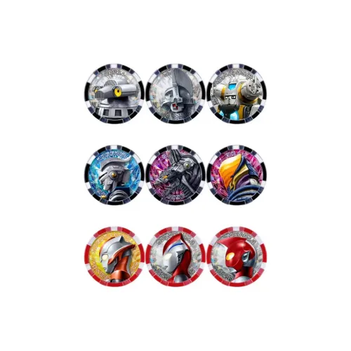 BANDAI Ультрамен Медаль Трансформация Zeta Evolution Счастливый Драйв Одиночная Капсульная Игрушка Цельная Коробка 9 шт