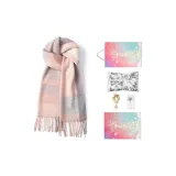 Розовый, серый, клетка (рождественская коробка)