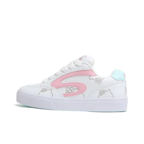 SINPERCO Износостойкий и Легкий Низкий Топ Скейтборд Кроссовки Женские Белые Розовые