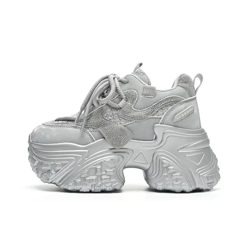 ZHR Амортизация Износостойкие Низкие Топ Кроссовки с Толстой Подошвой Женские