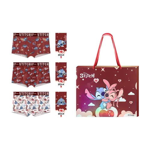 Disney Stitch DSN027# Стич Красный Портативный Коробка 3 шт Мужские Боксеры