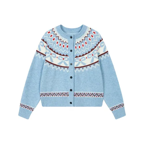 AooRaa Синий Женский Свитер