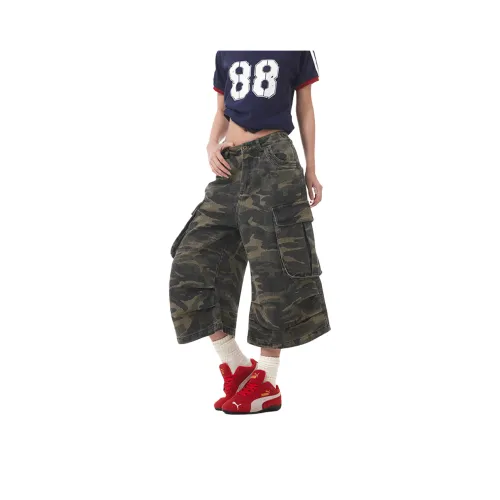 JZWSTUDIO Камуфляж Унисекс Повседневные Штаны