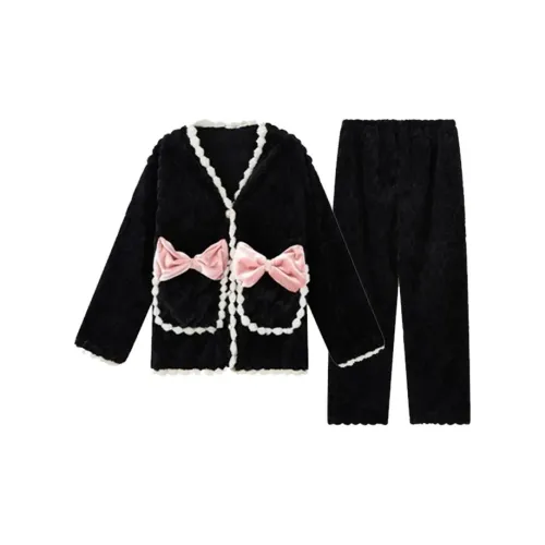 GOYN Черный Бант Женские Пижамные Комплекты