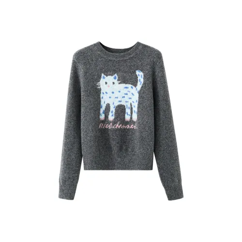 XIMENG Темно-серый Женский Свитер