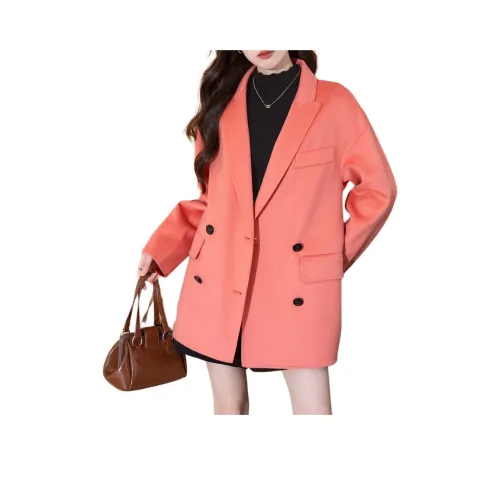 Tonlion Оранжевый Розовый Женское Пальто