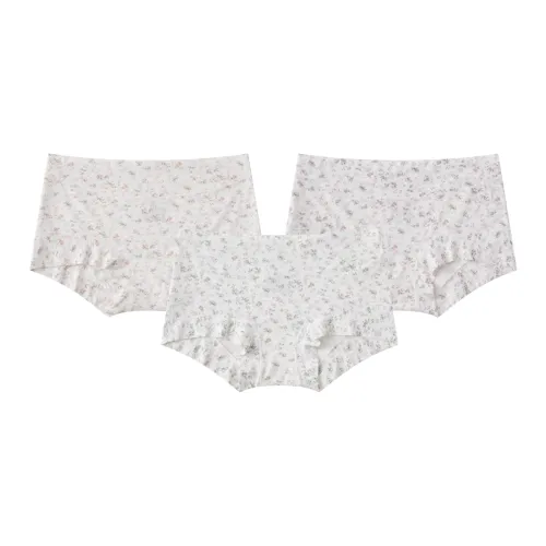 QIANLEE [Низкая посадка] Мягкий серый + Медовый помело + Таро Женские боксер-шорты