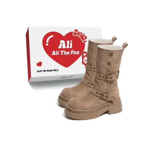 Али Тх Фокс Замша Винтаж Минималистский стиль Универсальный Модный Британский стиль Ботильоны Женские