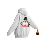 Белый, серый, вереск, флисовая подкладка, пингвин