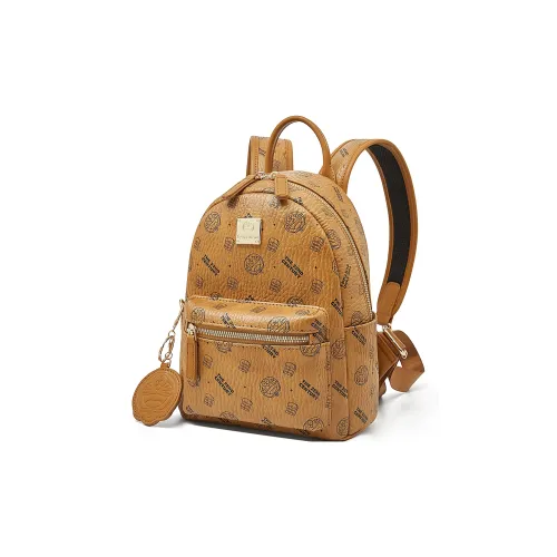 DoraemonA Рюкзак из синтетической кожи стандартный женский розовый коричневый