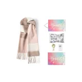 Розовый кофейный, белый, клетка (рождественская коробка)