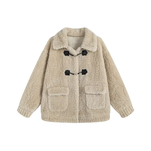 SOIE Овсяный Женские Бархатные Куртки