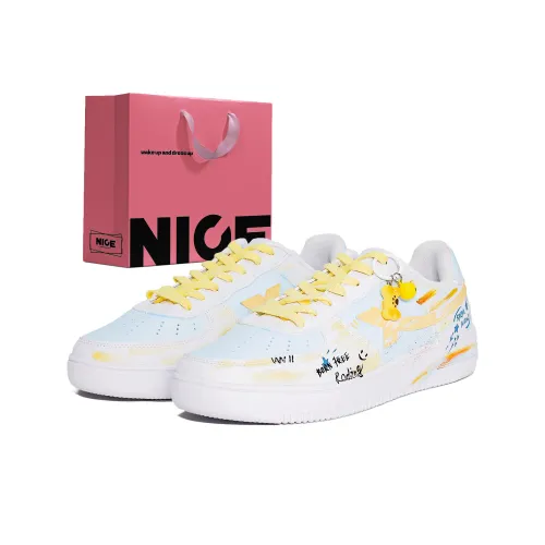 XTEP Air Force One Износостойкие и Легкие Низкие Кроссовки для скейтбординга Унисекс Синий Желтый