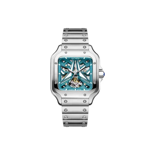 ANGIE PRESENT WATCH Синий Mecha ST2507G Автоматический Механический Механизм Ремешок из Нержавеющей Стали Часы