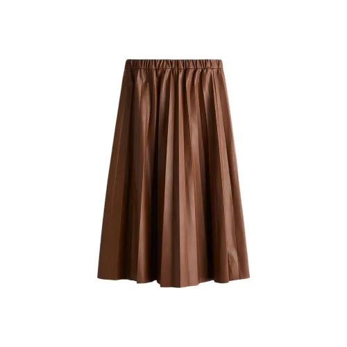 H M Коричневый Женские Повседневные Длинные Юбки