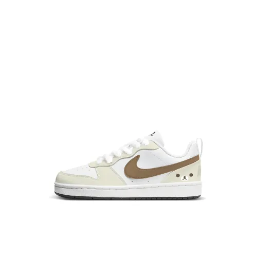 Nike Court Borough Молочный кофейный Медвежонок Низкий топ Детские Скейтбординги Бежевый кофейный