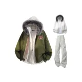 Армейский зеленый + светло-серые штаны + бело-серый вереск свитшот