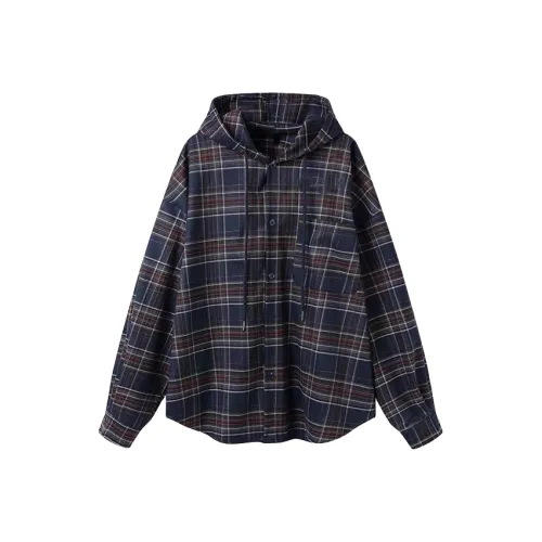 YIWANSHIDUO Темно-синие унисекс рубашки