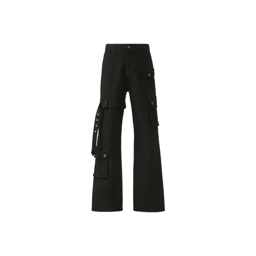 GANGZAI Черные Унисекс Джинсы