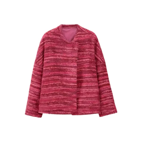 ADXKM Розовый Красный Женский Бархатный Куртка