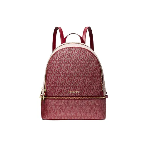 MICHAEL KORS Rhea Покрытый холст Рюкзак Средний Женский Вишнево-красный