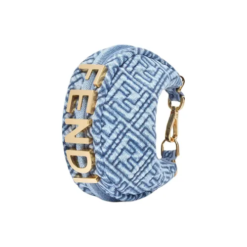 FENDI Denim Handbag Wristlet Extra Mini Women's Blue FENDI Деним Сумка на запястье Extra Mini Женская Синяя