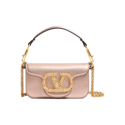 Valentino Locò Корова Кожа Сумка Маленькая Женская Коричневая Розовая